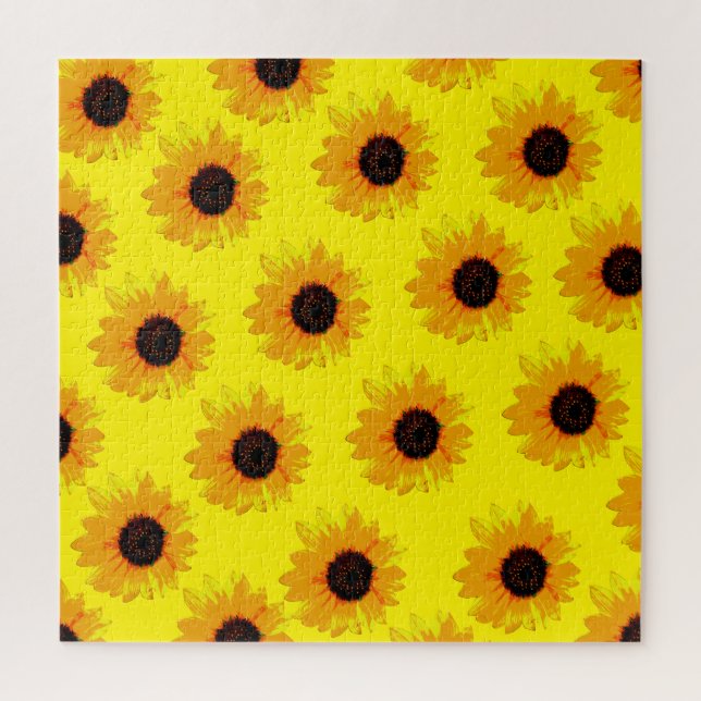 Puzzle Aceite amarillo Pintado de girasoles, (Vertical)