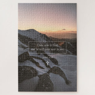 Puzzle Acércate A Dios James 4: 8 Versos Cristianos De La