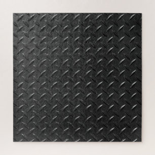 Puzzle Acero negro, textura metálica fluida.