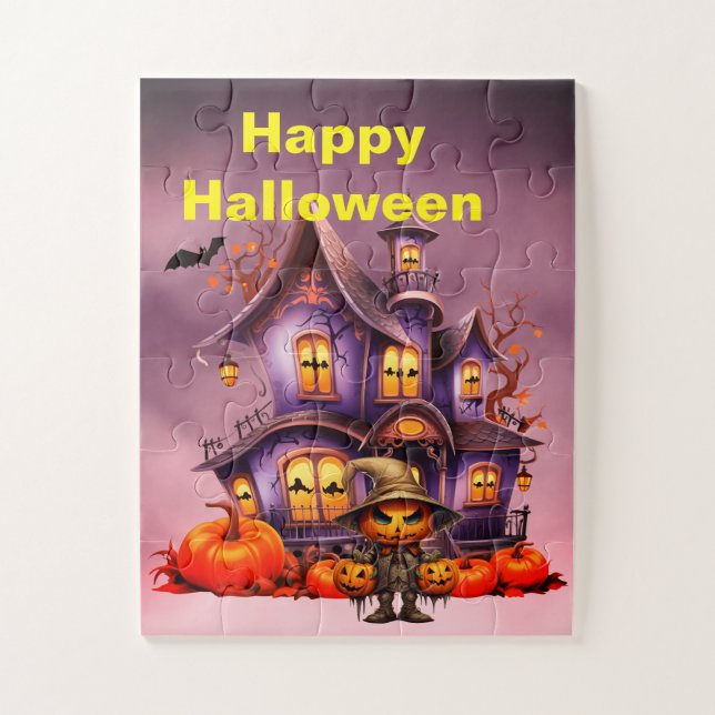 Puzzle Acertijo espeluznante de Halloween (Vertical)