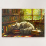 Puzzle Acogedor regalo de siesta de biblioteca para el am<br><div class="desc">¡Presentamos nuestro rompecabezas de rompecabezas de la biblioteca "Cat's Cosy Library Siesta"! Este rompecabezas de 1000 piezas es perfecto para adultos que aman un buen desafío. El rompecabezas cuenta con un bonito gato que descansa tranquilamente en una acogedora biblioteca bañada por la cálida luz del sol. Los detalles intrincados del...</div>