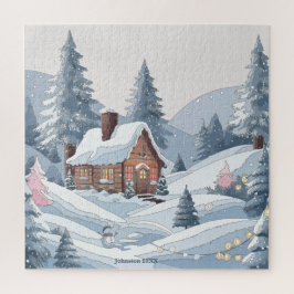 Puzzle Acogedora ciudad de Navidades de invierno