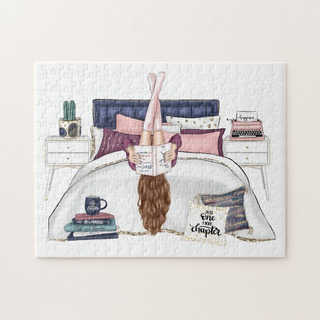 Puzzle Acogedora habitación leyendo escena de arte para l (Horizontal)