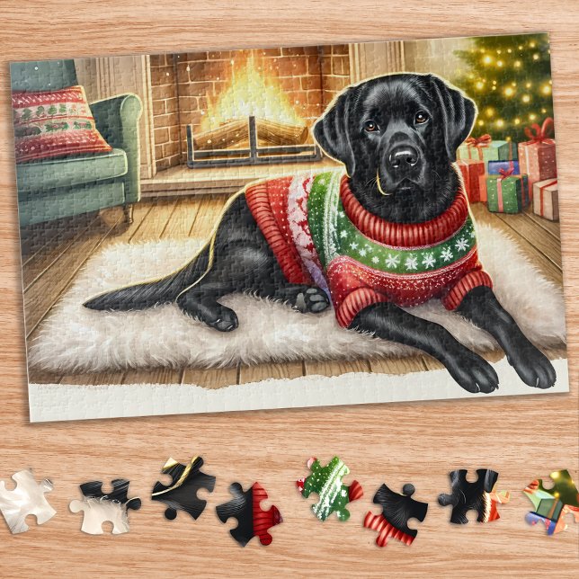 Puzzle Acogedores Navidades de perros recuperadores de la (Subido por el creador)