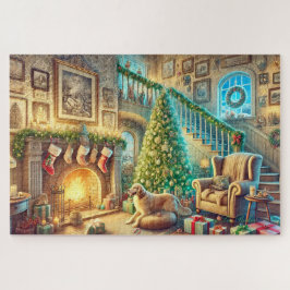 Puzzle Acogedores Navidades Tiempo Festividad Sala de Est