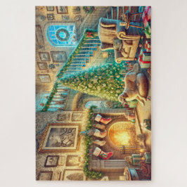 Puzzle Acogedores Navidades Tiempo Festividad Sala de Est