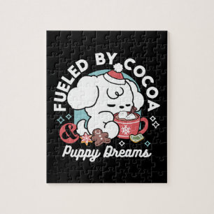 Puzzle Acogedores sueños de cachorro - chocolate caliente