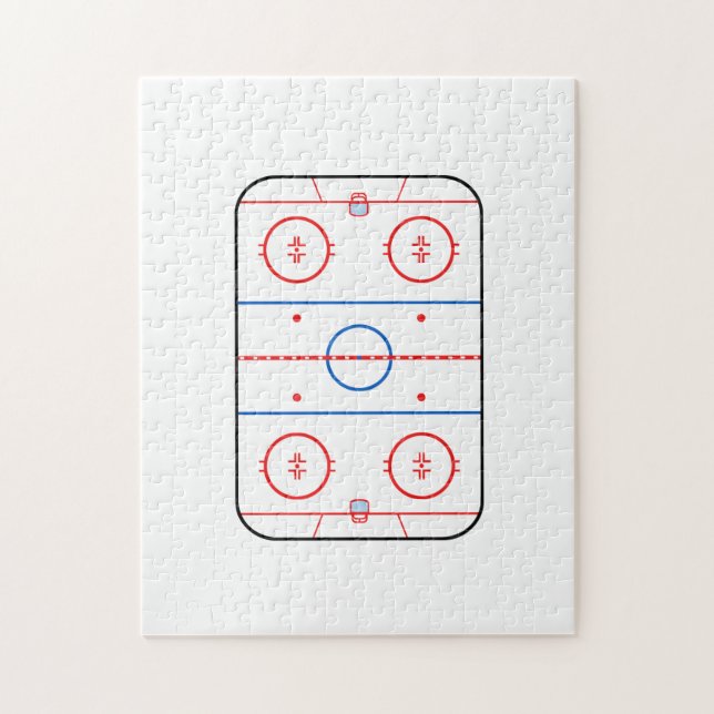 Puzzle Acompañante de juego de hockey con diagrama de hie (Vertical)