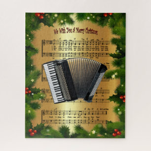 Puzzle Acordeón ~ "Te deseamos una feliz Navidad" ~
