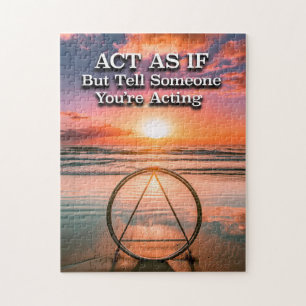 Puzzle Actuar Como Si Eslogan de Recuperación Amanecer