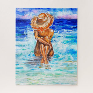 Puzzle Acuarela - A orillas del mar - Vacaciones de veran