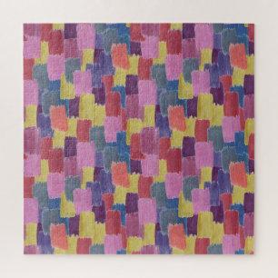 Puzzle acuarela abstracta: fondo salpicado sin costuras.