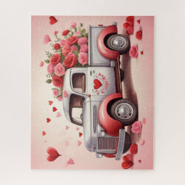 Puzzle Acuarela Camión Corazón de San Valentín