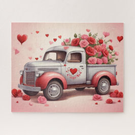Puzzle Acuarela Camión Corazón de San Valentín