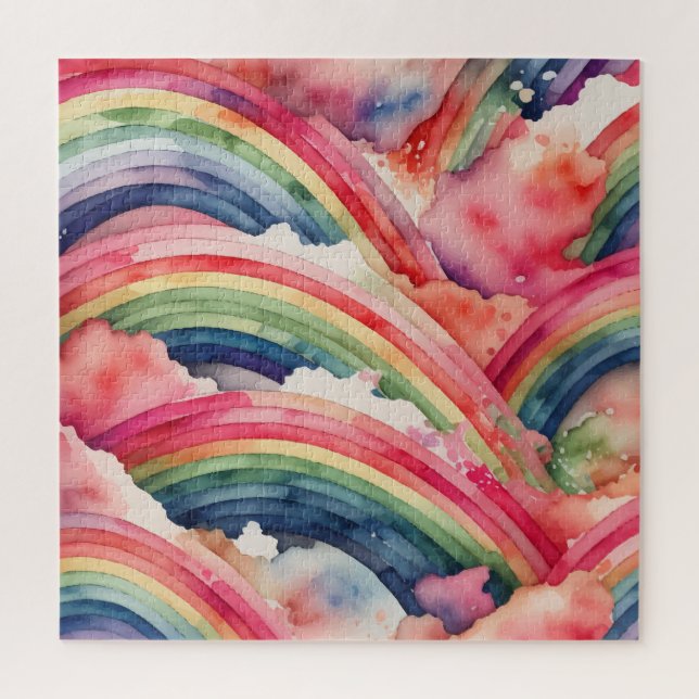 Puzzle acuarela de arco iris (Vertical)