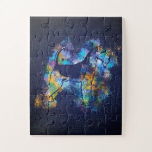 Puzzle acuarela de arte de Airedale Terrier