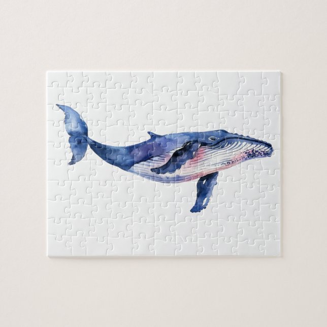 Puzzle Acuarela de ballena (Horizontal)