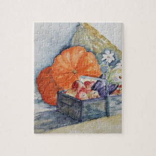 Puzzle acuarela de fruta de otoño