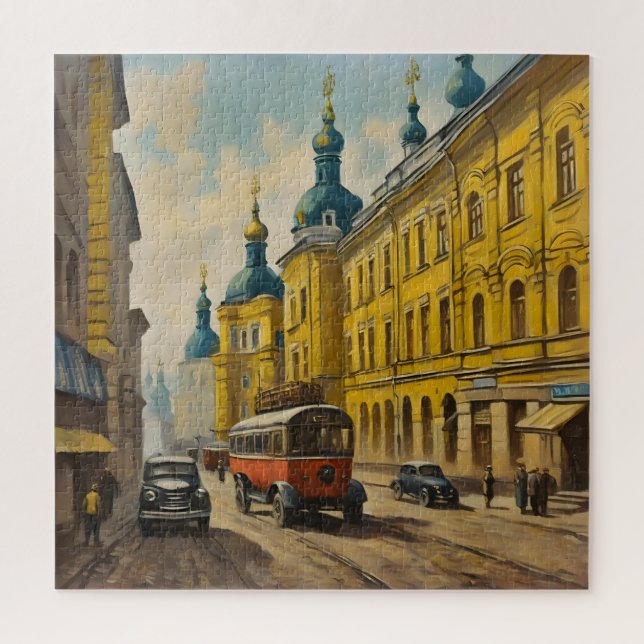 Puzzle acuarela de Kiev Ucrania (Vertical)