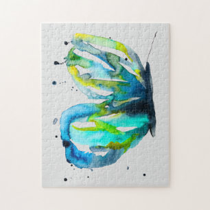 Puzzle acuarela de mariposa acuarela