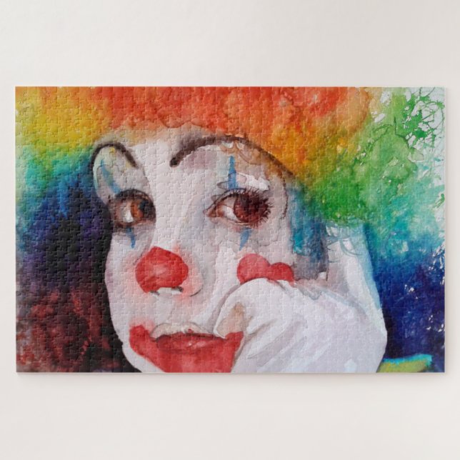 Puzzle acuarela de payaso (Horizontal)