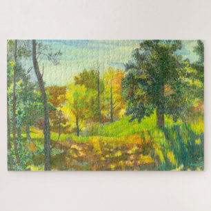 Puzzle acuarela de pintura de caída solar