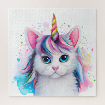 Acuarela de Unicorn Kitten