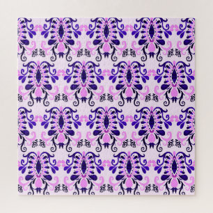 Puzzle Acuarela Ikat: La etnia tribal no tiene foco