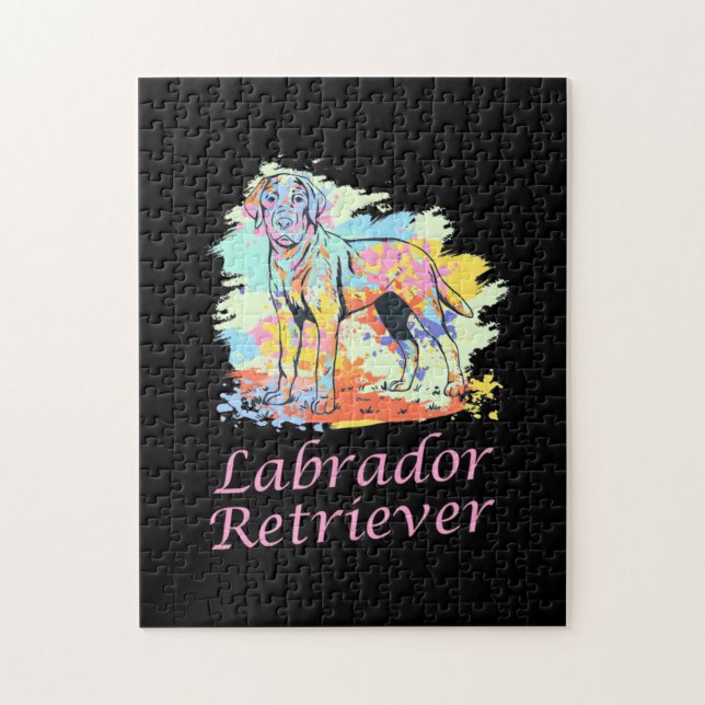 Puzzle Acuarela Labrador Recuperador (Vertical)