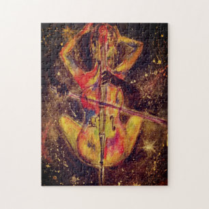 Puzzle Acuarela - Sonata espacial Cello - Lady y Cello -