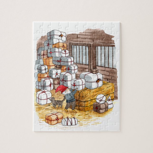 Puzzle Acuarela tradicional sueca de Navidades de tomate 