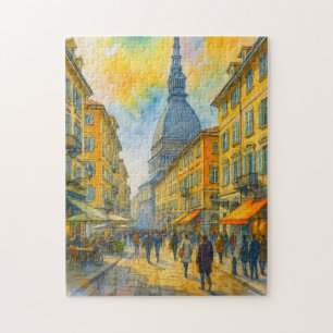 Puzzle Acuarela Turín Italia – Mole Antonelliana Ciudad