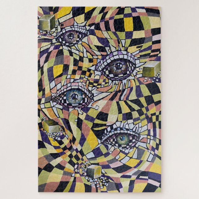 Puzzle Acuarela utópica en arte de surrealismo pop (Vertical)