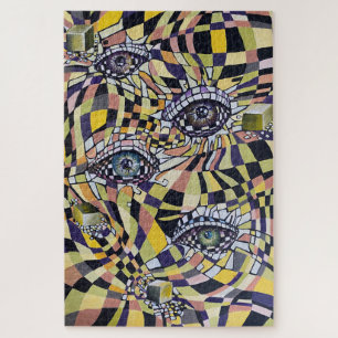 Puzzle Acuarela utópica en obra de arte pop surrealista