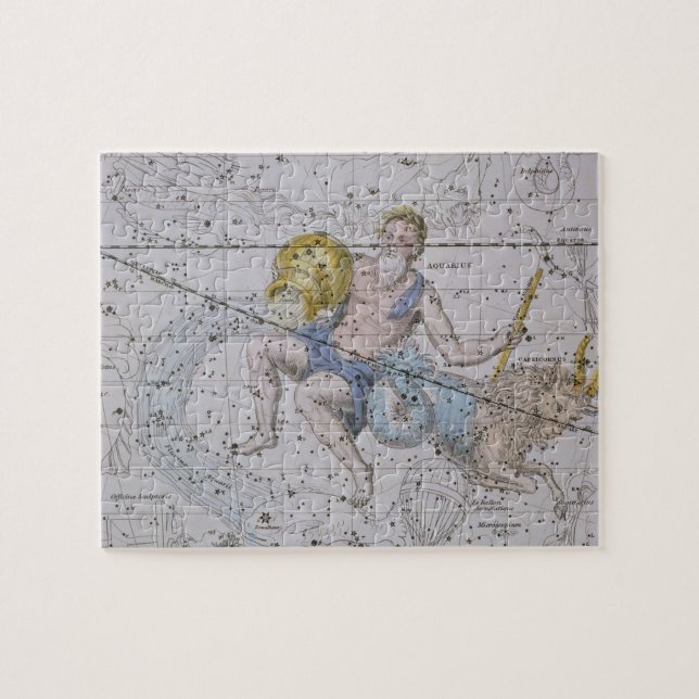 Puzzle Acuario y Capricornio, "de un atlas celestial", (Horizontal)