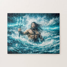 Puzzle Acuario Zodiaco con Guerrero Tridente en Océano To