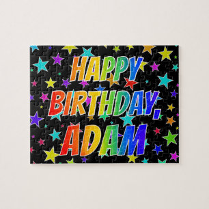 Puzzle "ADAM" Nombre, Diversión "FELIZ CUMPLEAÑOS"