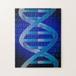Puzzle ADN ID Blue Medical Science<br><div class="desc">Un diseño fresco,  moderno y divertido inspirado en la ciencia médica. ¡El regalo perfecto para todos los médicos,  enfermeras,  científicos,  profesores de ciencias,  técnicos de laboratorio,  estudiantes de ciencias,  en resumen,  cualquier experto en ciencia en tu vida (y eso te incluye)! Diseñado por Science Geekness© en http://www.zazzle.com/sciencegeekness*</div>