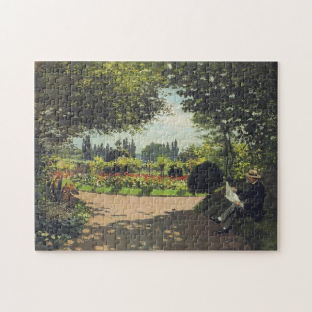 Puzzle Adolphe Monet leyendo en Garden Monet Bella Artes (Horizontal)