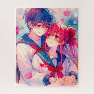Puzzle Adorable Anime El día de San Valentín Temático