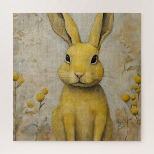 Puzzle Adorable Conejo Amarillo