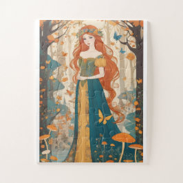 Puzzle Adorable personaje de cuento de hadas en una tierr