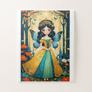 Puzzle Adorable personaje de cuento de hadas en una tierr