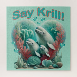 Puzzle Adorable retrato "Say Krill" de la familia de ball