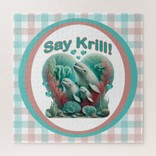 Puzzle Adorable retrato "Say Krill" de la familia de ball