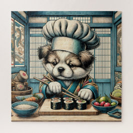 Puzzle Adorable Sushi Chef Puppy