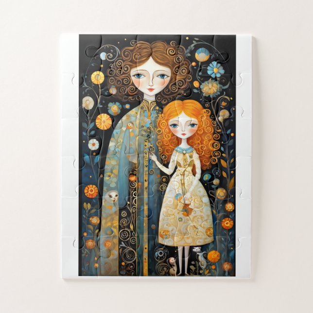 Puzzle Adorables personajes de cuento de hadas en un mund (Vertical)