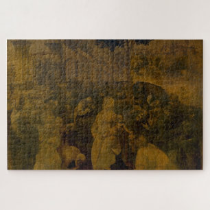 Puzzle Adoración de los Magos-Inacabada por Leonardo da V