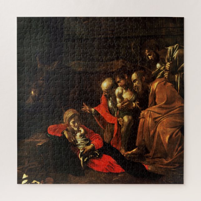 Puzzle Adoración de los Pastores (Caravaggio) (Vertical)
