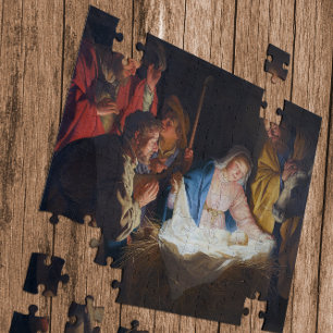 Puzzle Adoración de los pastores - Honorífico - Navidades